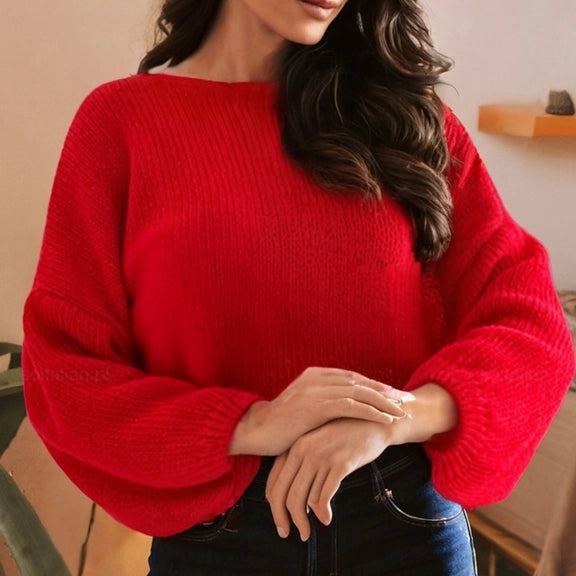 Bow Backless Bubble Festive Sweater