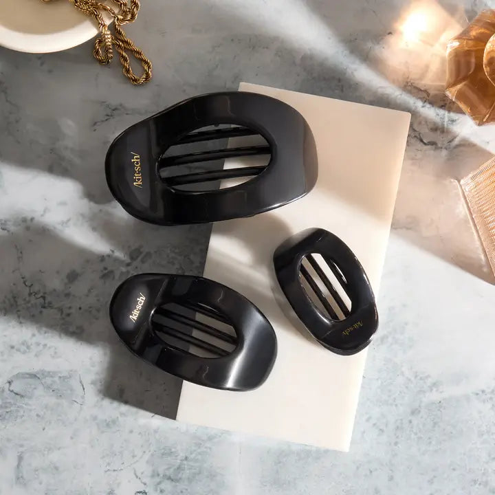 Black Flat Cloud Clip - Medium