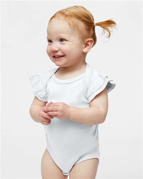 Infant Flutter Sleeve Baby Rib Bodysuit - 4439
