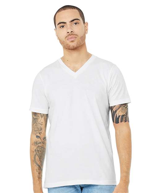 Unisex Heather CVC V-Neck Tee - 3005CVC