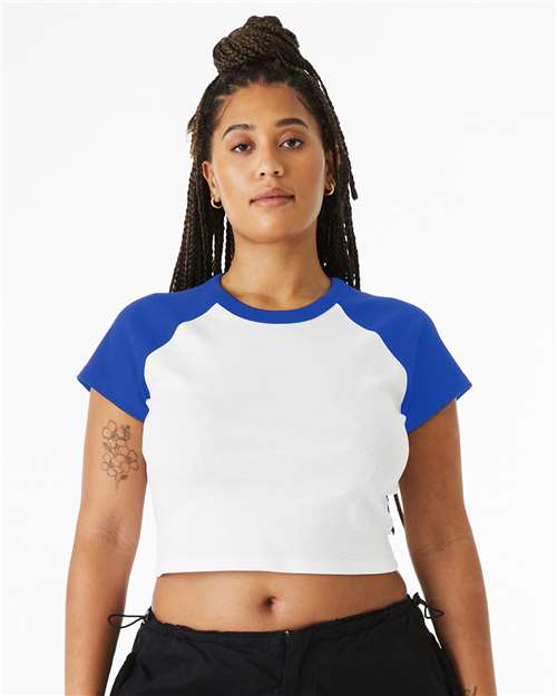Women's Micro Rib Raglan Baby Tee - 1201