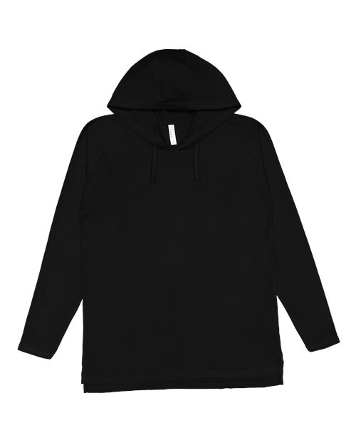 Unisex Fine Jersey Hooded Long Sleeve Raglan T-Shirt - 6917