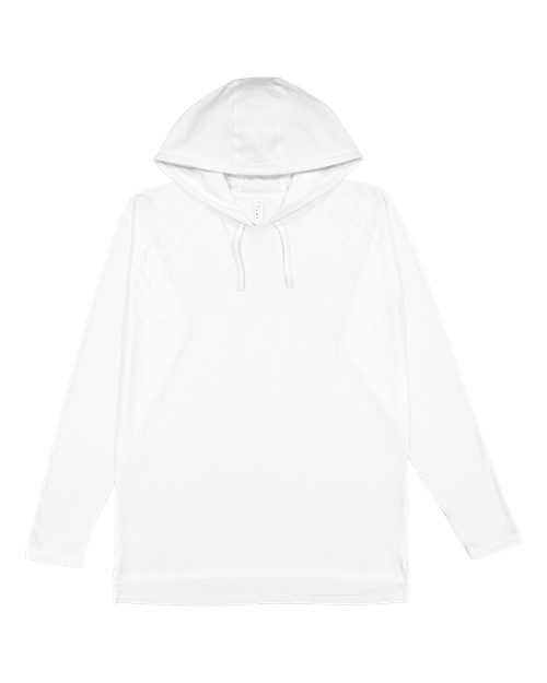 Unisex Fine Jersey Hooded Long Sleeve Raglan Tee - 6917