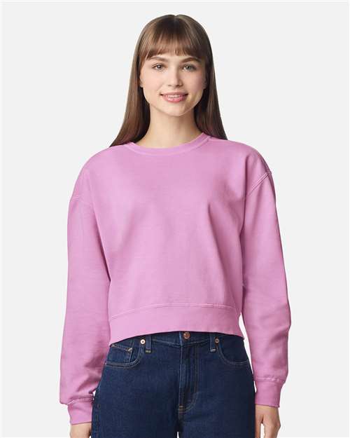 Women's Garment-Dyed Mid-Length Crewneck Sweatshirt - 1566L