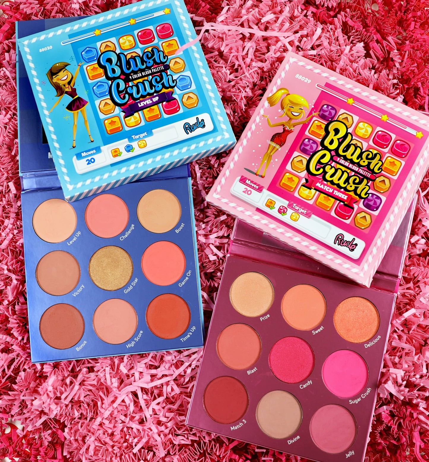 Blush Crush 9 Color Blush Palette - Match Three Rude Cosmetics