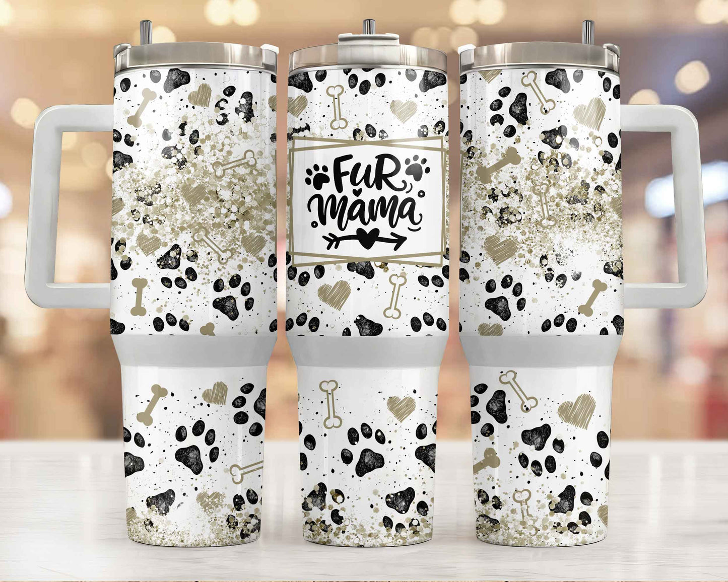 Fur Mama 40oz Tumbler Tumbler Tea-Shirt Shoppe