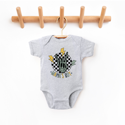 Mama's Boy Infant Bodysuit Baby & Toddler Clothing Tea Shirt Shoppe NB - Bodysuit Heather