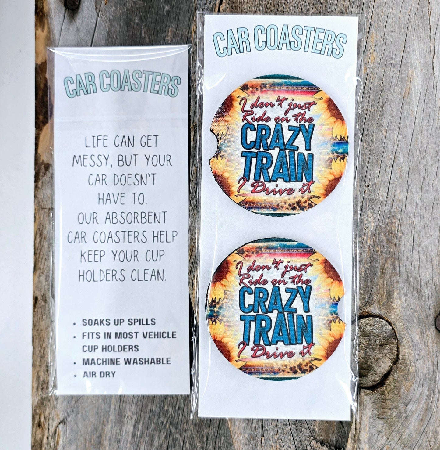 Crazy Train Car Coasters Car Coaster Tea Shirt Shoppe