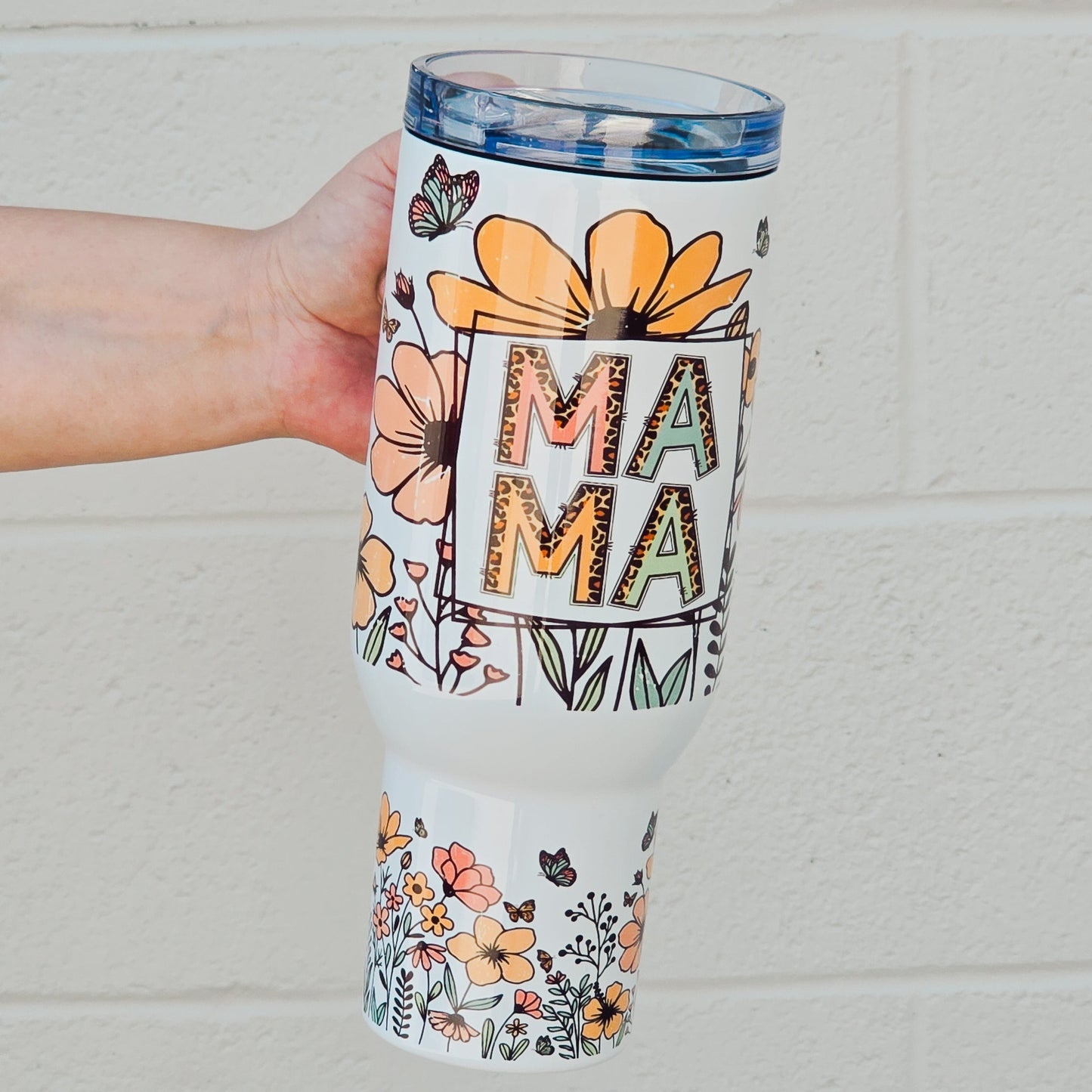 Blooming Mama 40oz Tumbler Tumbler Tea-Shirt Shoppe