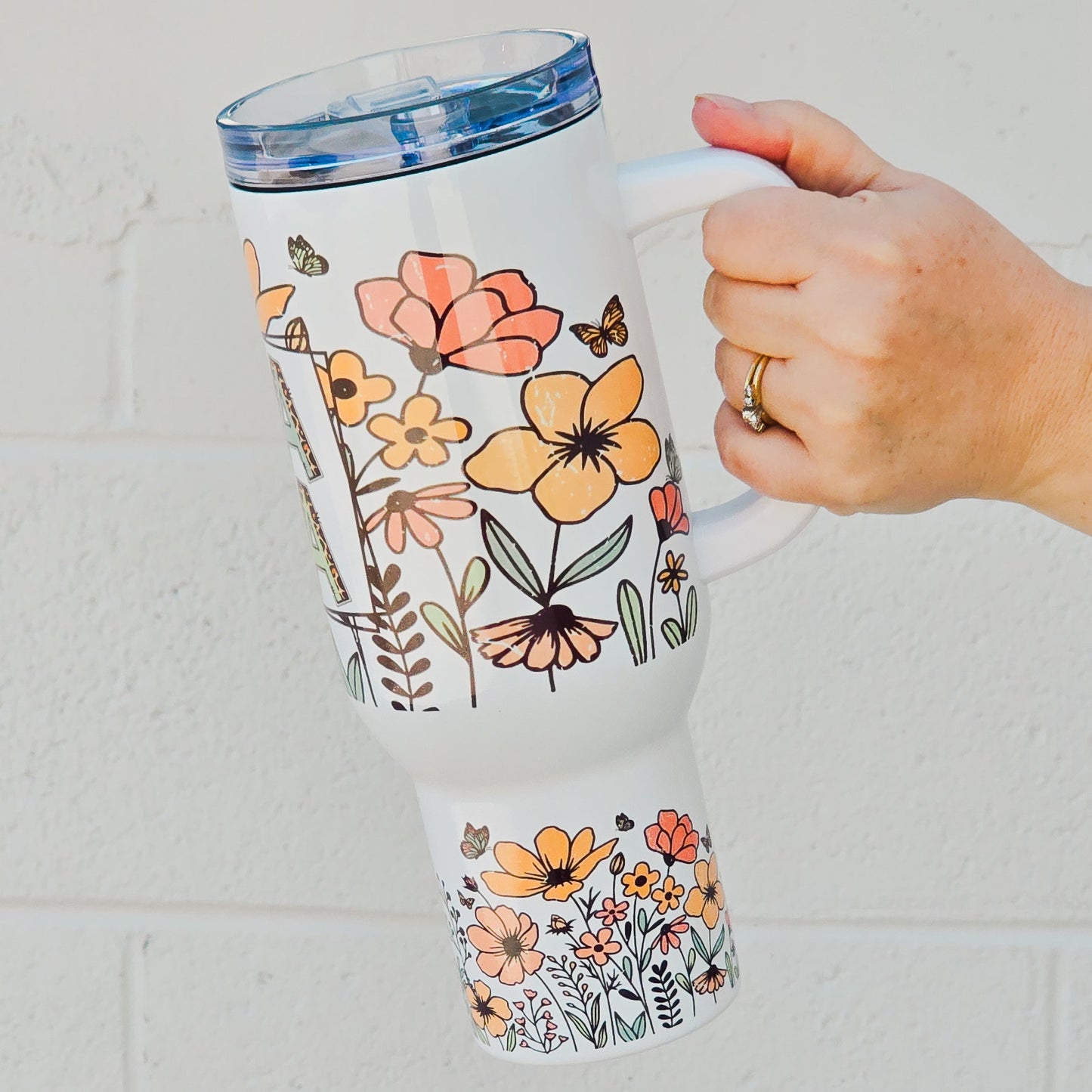Blooming Mama 40oz Tumbler Tumbler Tea-Shirt Shoppe