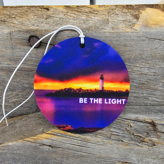 Be The Light Re-Scentable Round Car Freshener