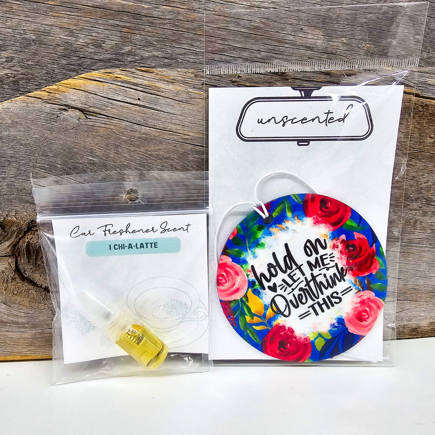 Let Me Overthink This Re-Scentable Car Freshener car freshie Tea Shirt Shoppe