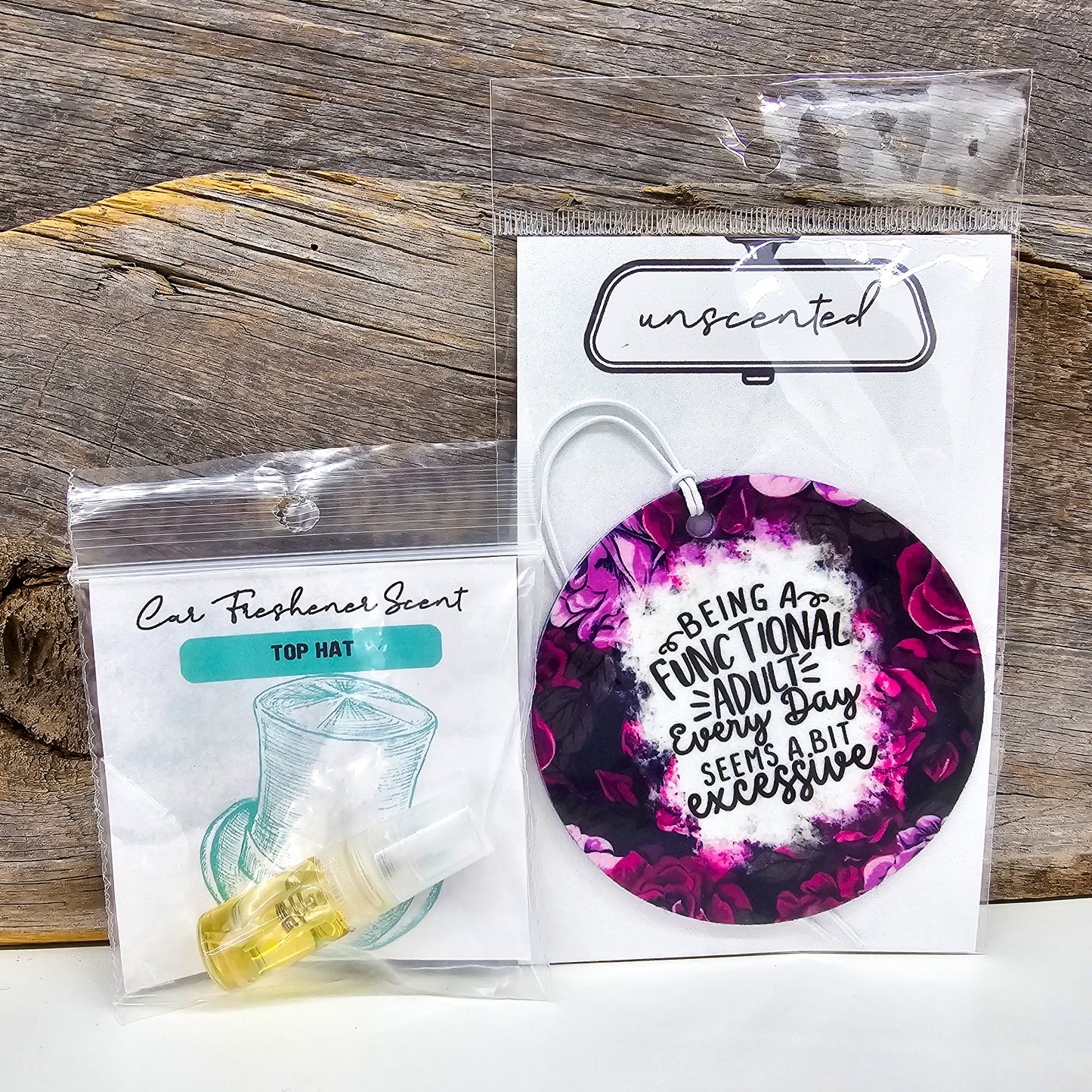Being A Functional Adult Re-Scentable Car Freshener car freshie Tea Shirt Shoppe