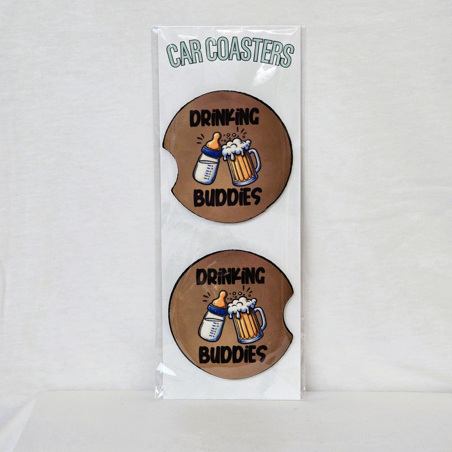 Drinking Buddies Car Coasters Tea Shirt Shoppe Wholesale