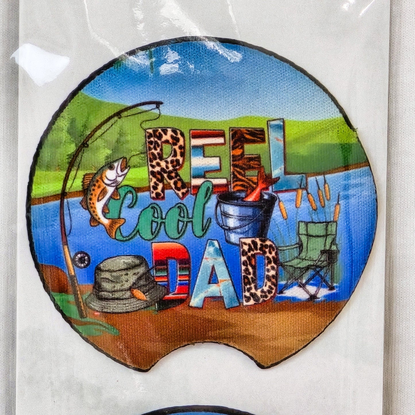 Reel Cool Dad Car Coasters Tea Shirt Shoppe Wholesale