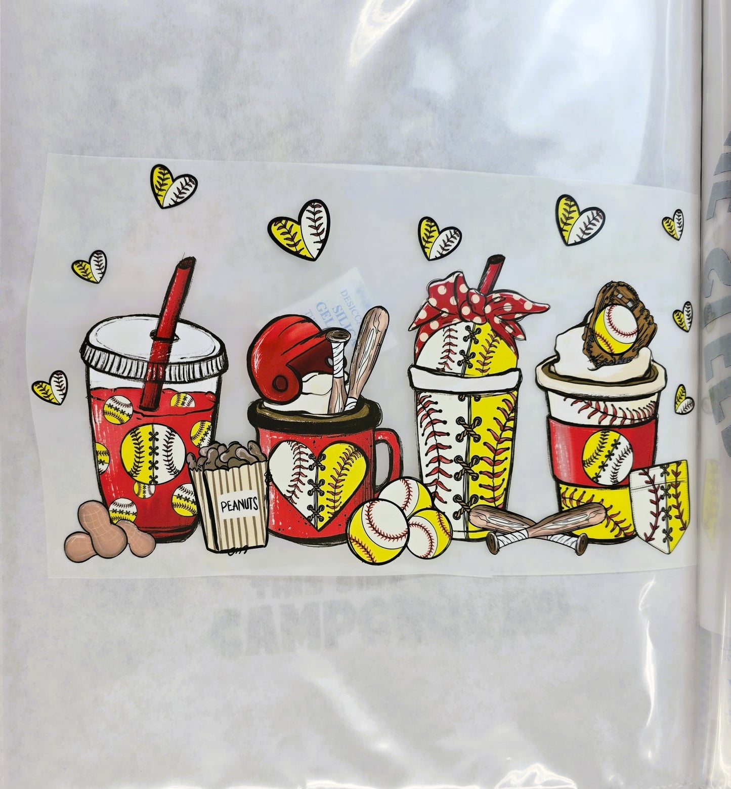 Game Day Drinks Baseball & Softball Hot Peel Custom Full Color Ready For Press DTF Print Transfer, Direct To Film Tea-Shirt Shoppe