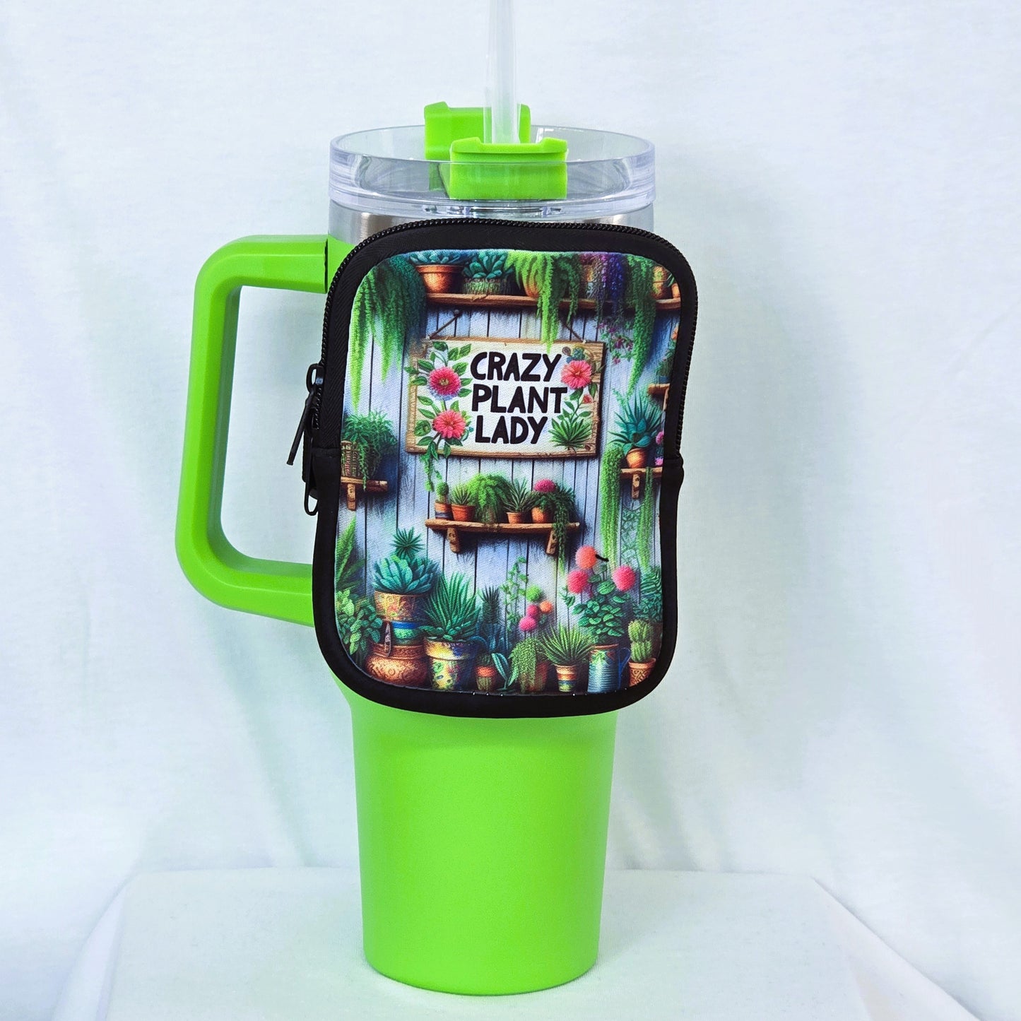 Crazy Plant Lady Zippered Pouch/Bag For 40oz Tumbler Tumbler Tea-Shirt Shoppe