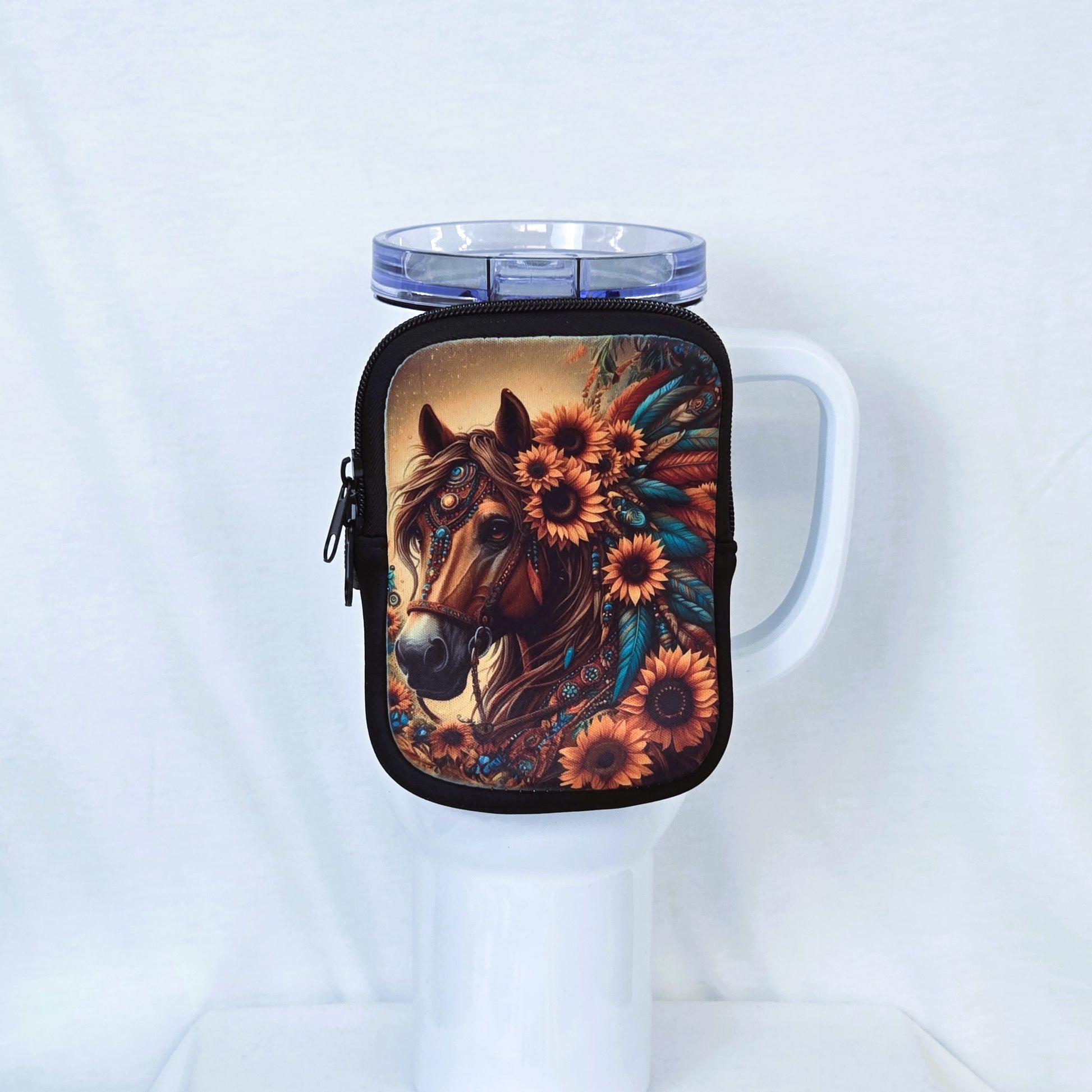 Wild Sunflower Zippered Pouch/Bag For 40oz Tumbler Tumbler Tea-Shirt Shoppe
