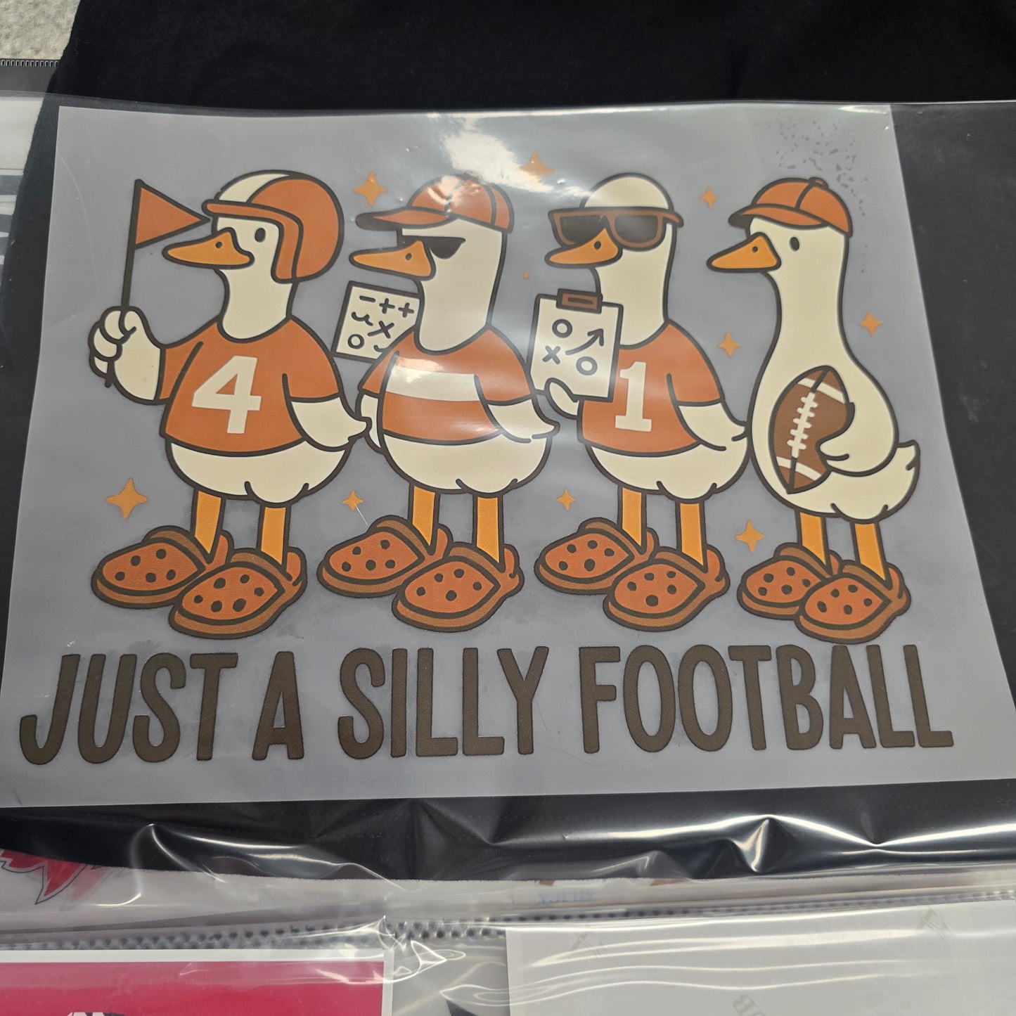 Silly Football Full Color Ready For Press DTF Print Transfer, Direct To Film