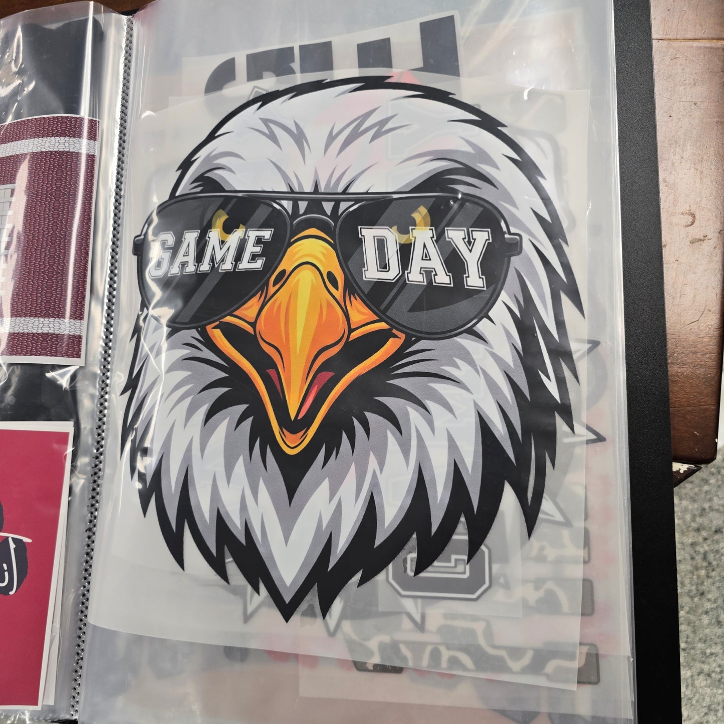 Eagle Game Day Shades Custom Full Color Ready For Press DTF Print Transfer, Direct To Film