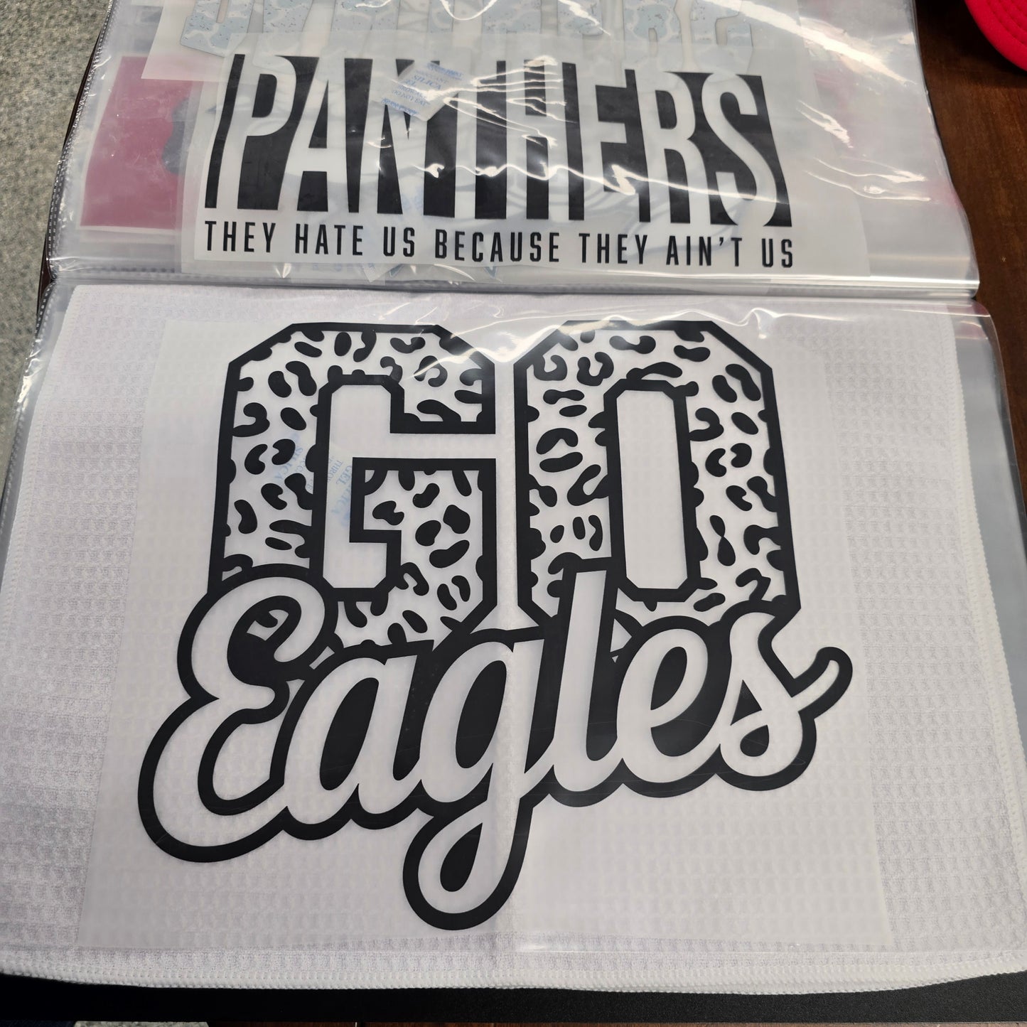 Go Eagles Leopard Custom Full Color Ready For Press DTF Print Transfer, Direct To Film