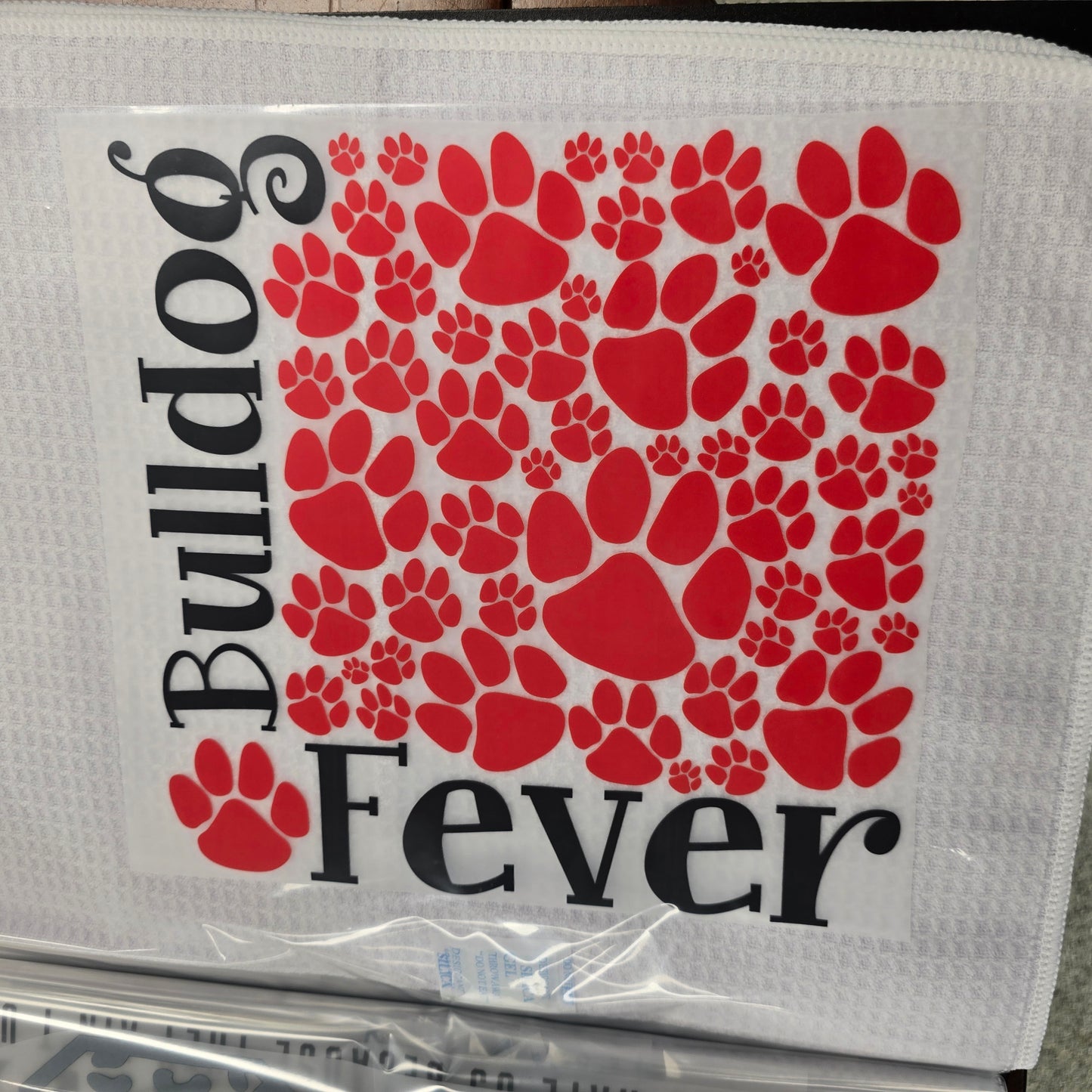 Bulldog Fever Custom Full Color Ready For Press DTF Print Transfer, Direct To Film