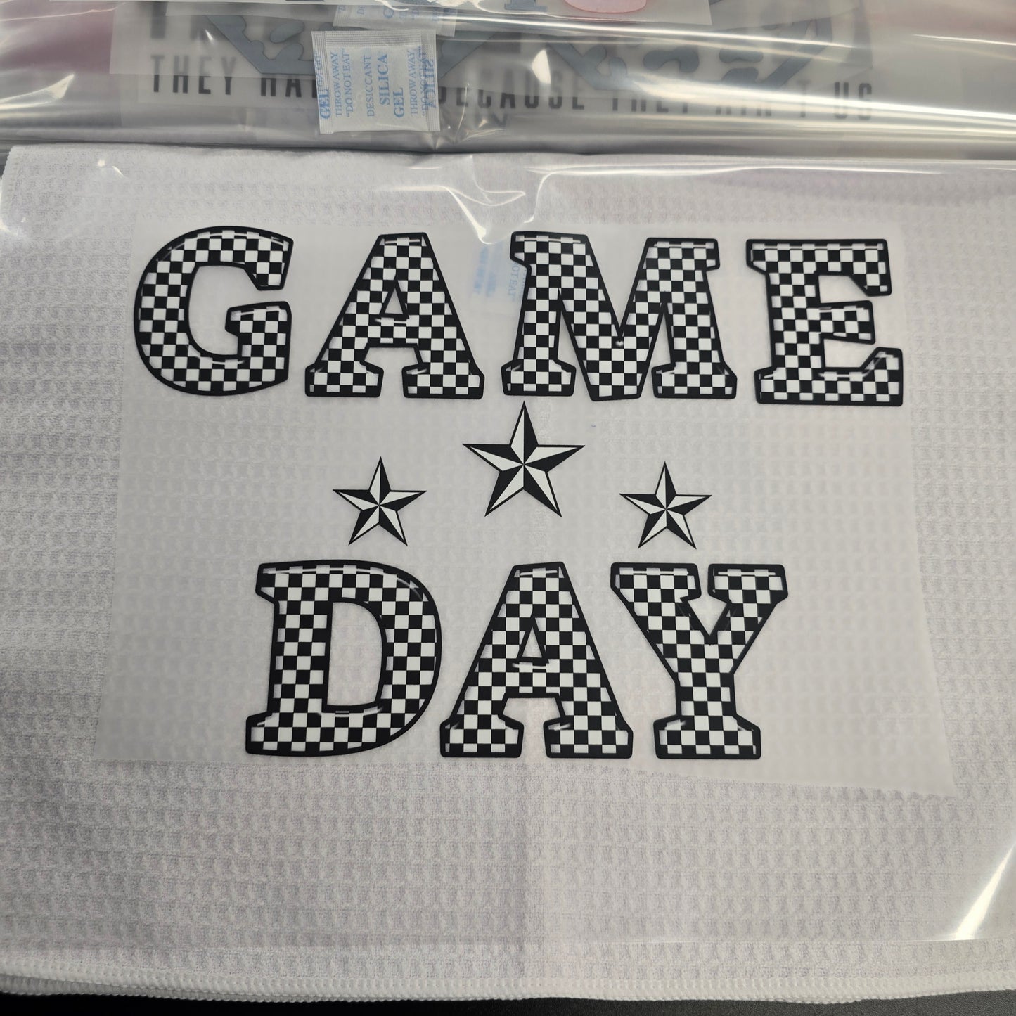 Checkmate Game Day Custom Full Color Ready For Press DTF Print Transfer, Direct To Film