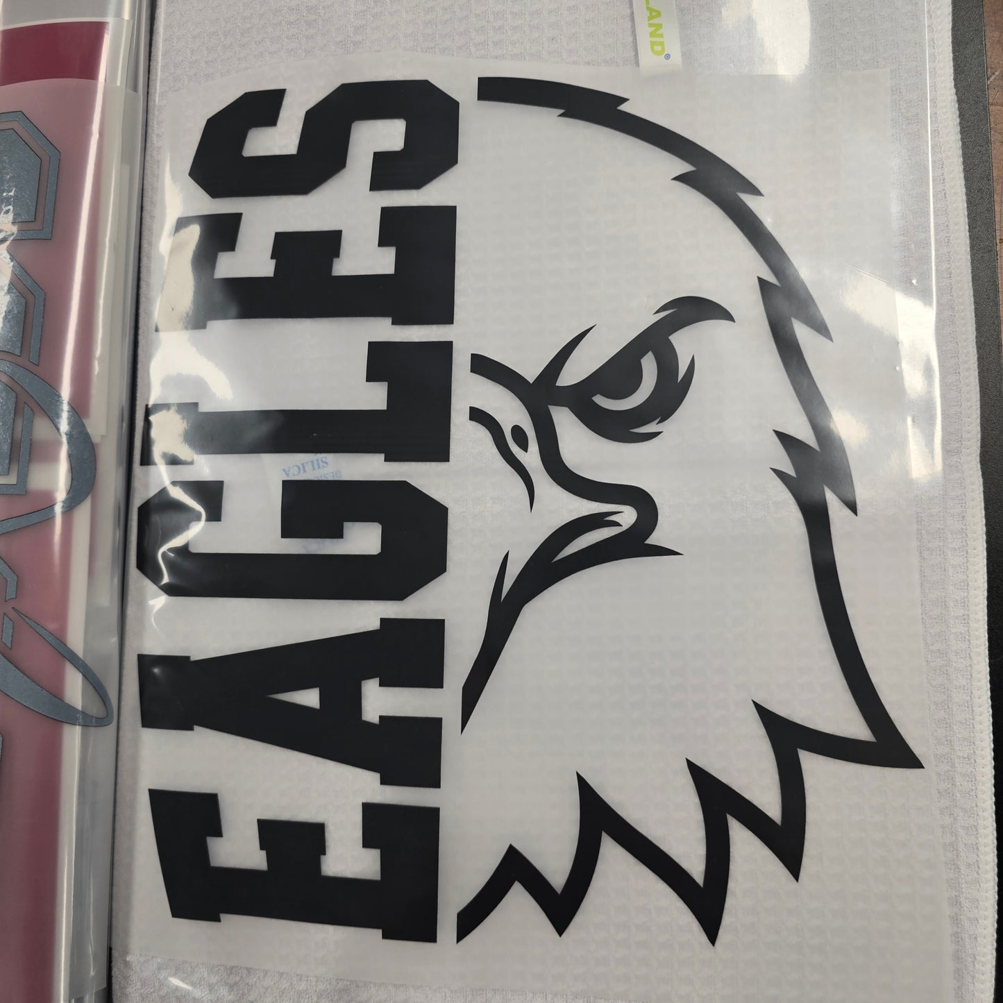 Fierce Eagle Split Custom Full Color Ready For Press DTF Print Transfer, Direct To Film