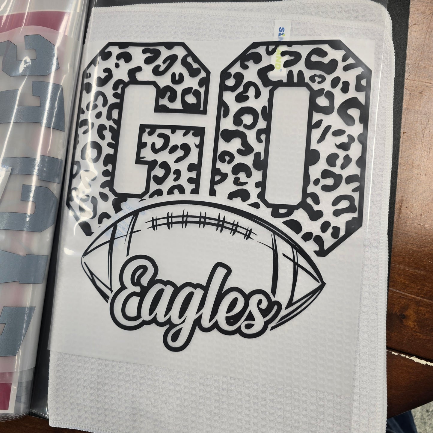 Leopard Game Day Eagles Custom Full Color Ready For Press DTF Print Transfer, Direct To Film