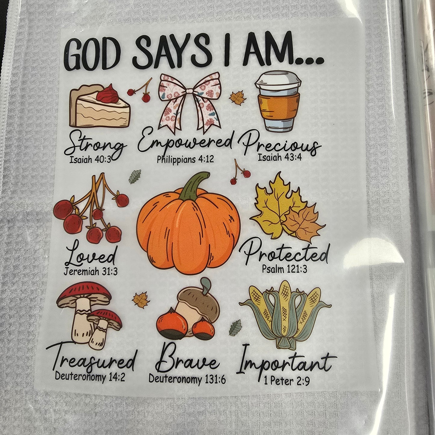 God Say - Fall Edition Full Color Ready For Press DTF Print Transfer, Direct To Film