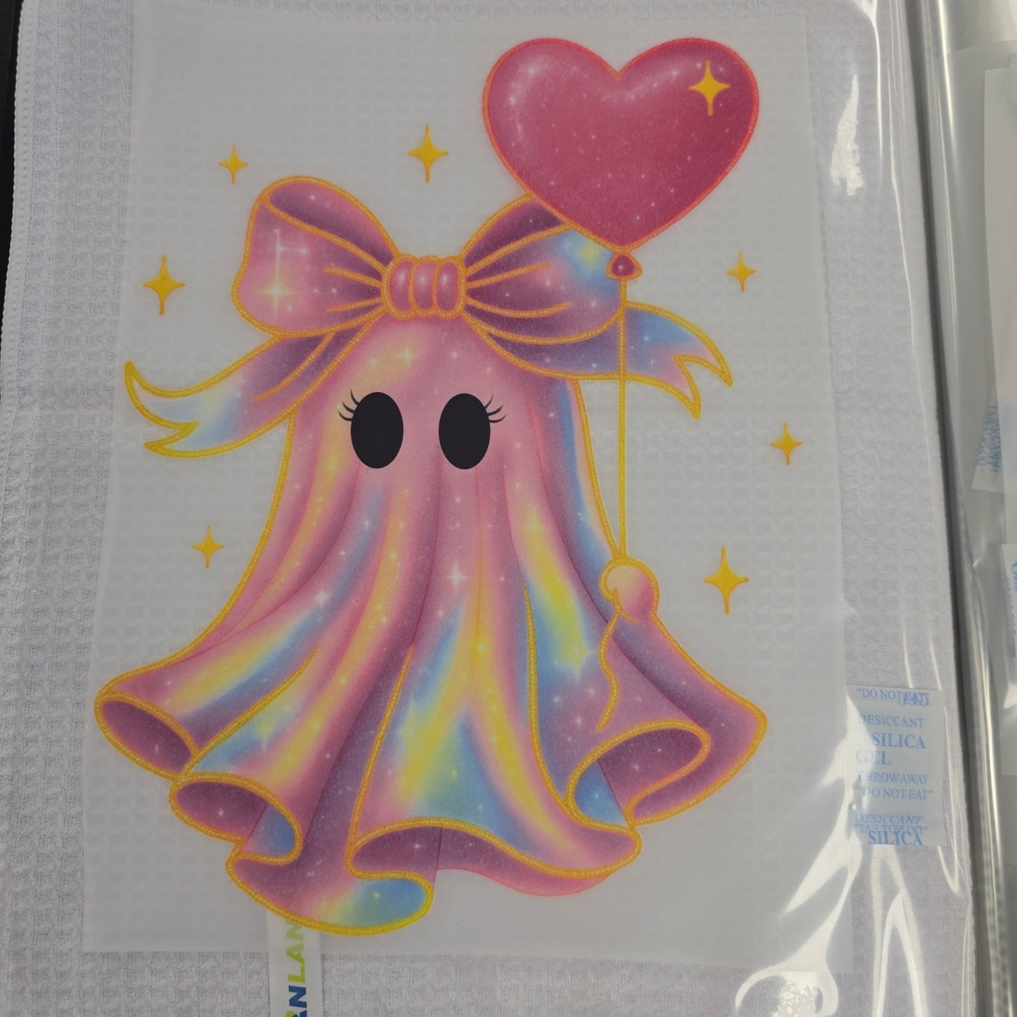 Balloon Boo Full Color Ready For Press DTF Print Transfer, Direct To Film
