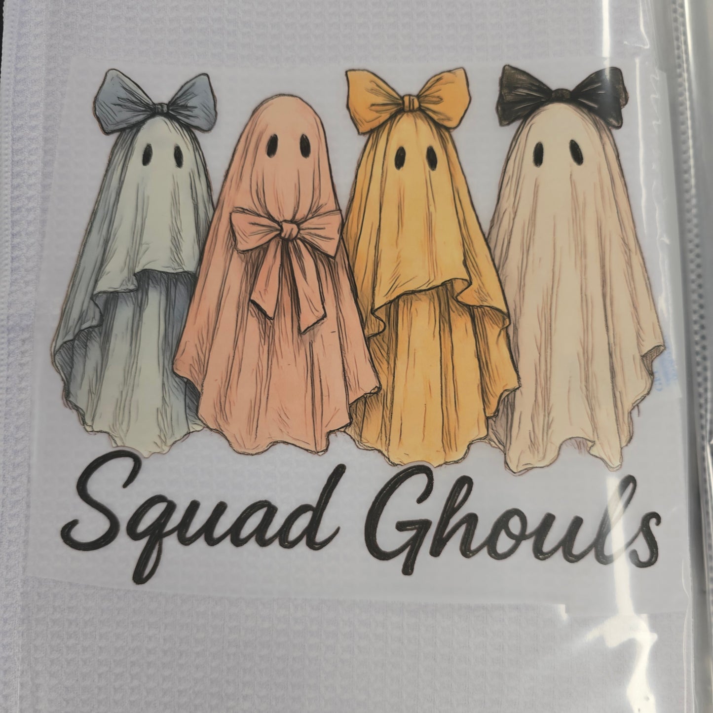 Squad Ghouls Custom Full Color Ready For Press DTF Print Transfer, Direct To Film