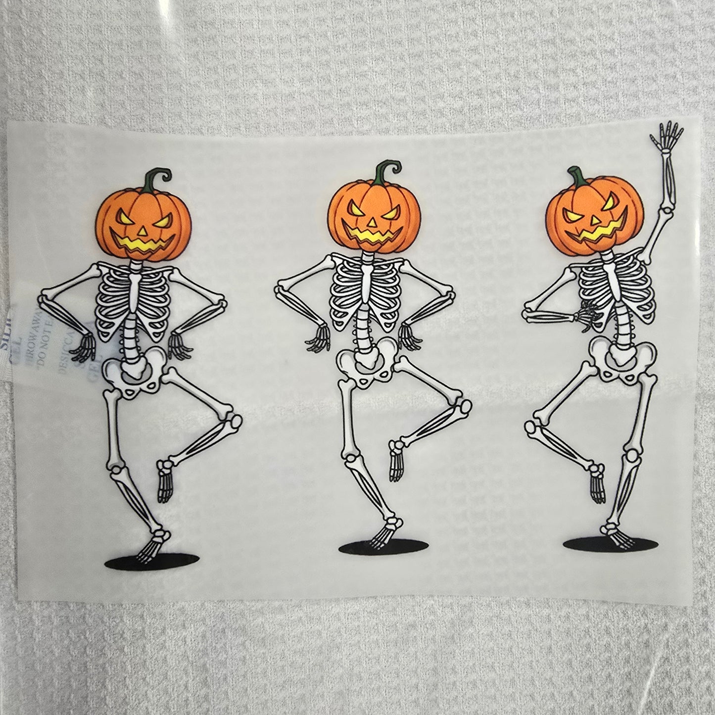 Pumpkin Crew Custom Full Color Ready For Press DTF Print Transfer, Direct To Film