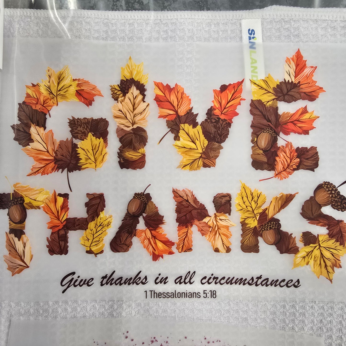 Give Thanks Color Ready For Press DTF Print Transfer, Direct To Film