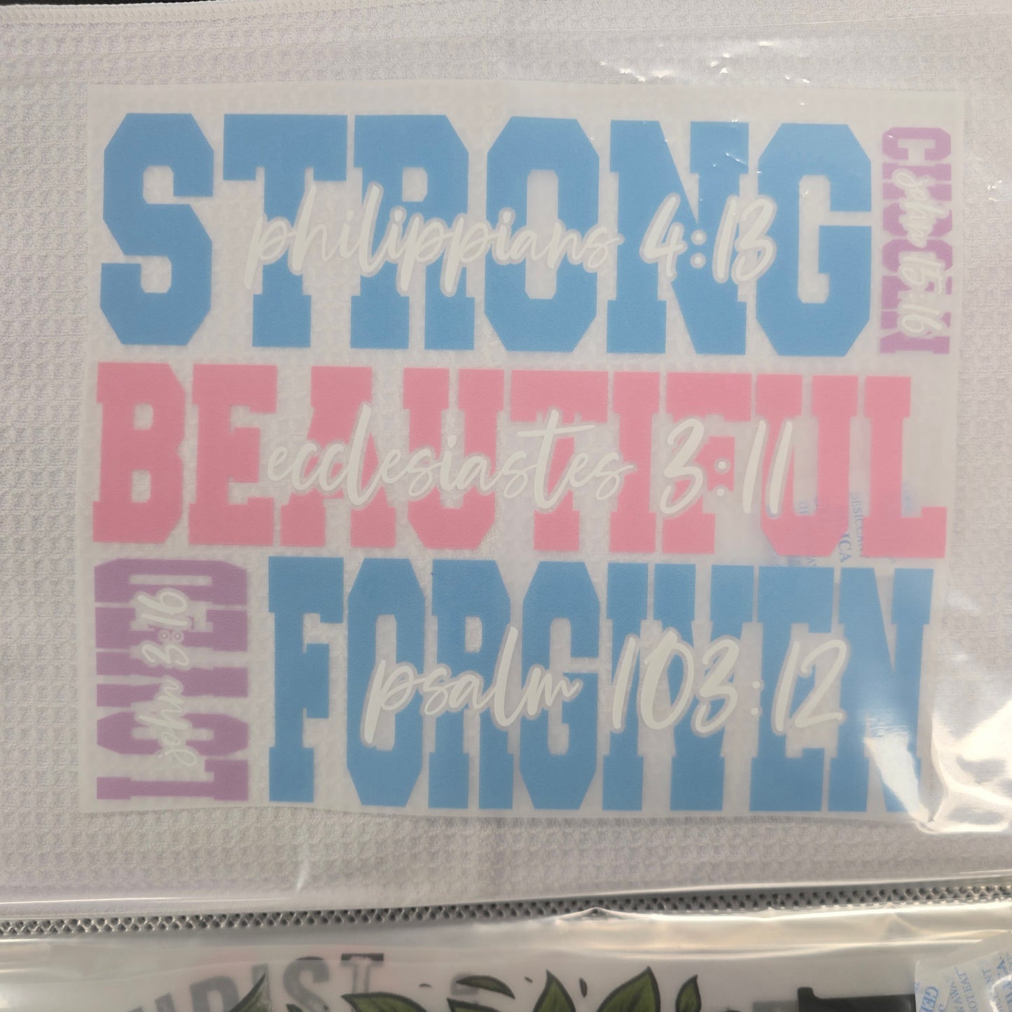 Scripture Stack Custom Full Color Ready For Press DTF Print Transfer, Direct To Film