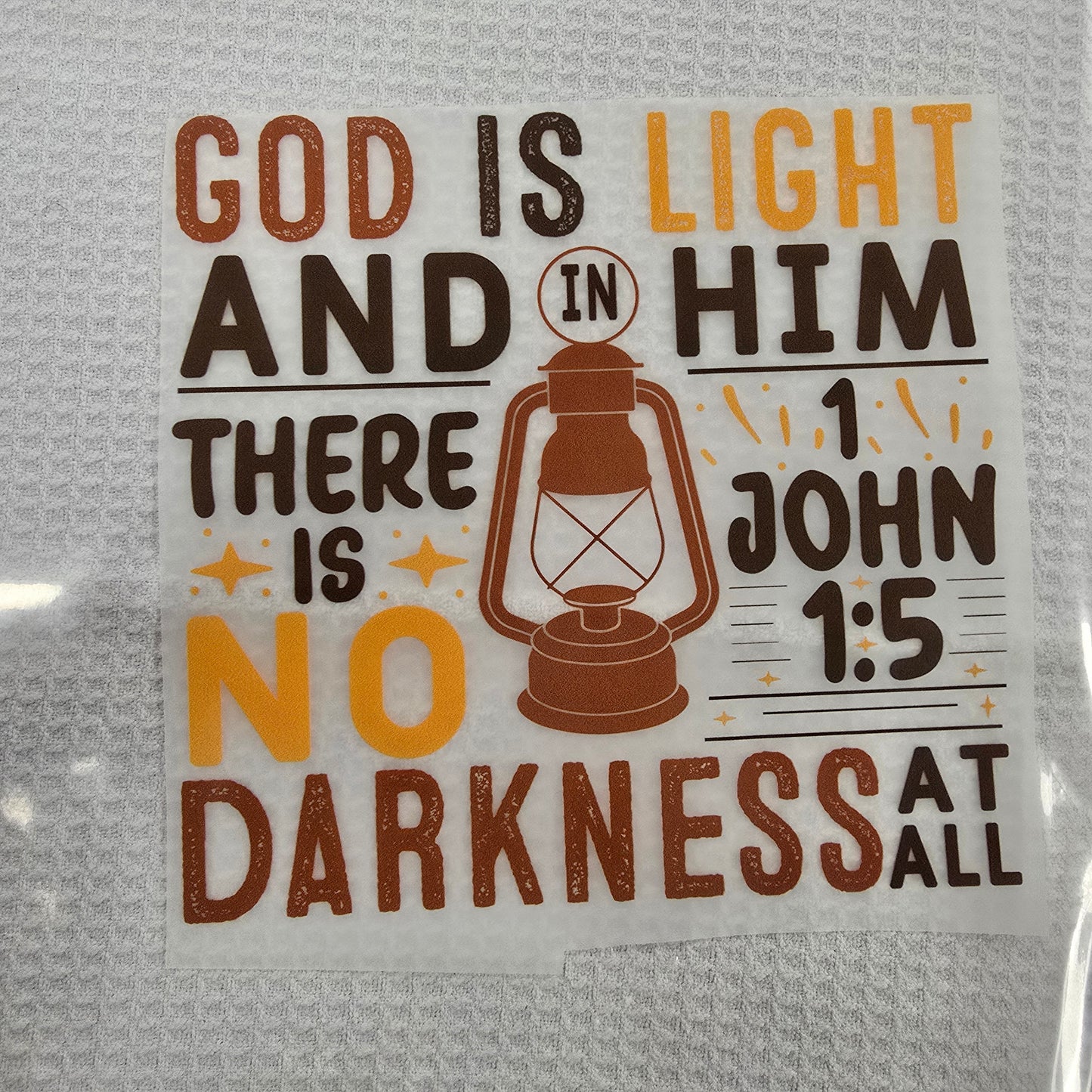 Lantern Verse Hot Peel Custom Full Color Ready For Press DTF Print Transfer, Direct To Film