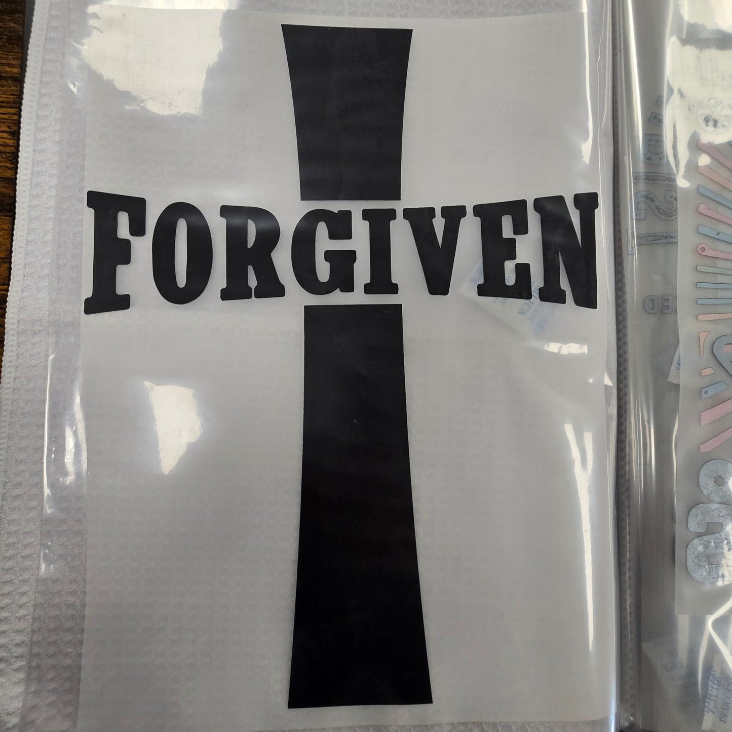 Forgiven Hot Peel Custom Full Color Ready For Press DTF Print Transfer, Direct To Film