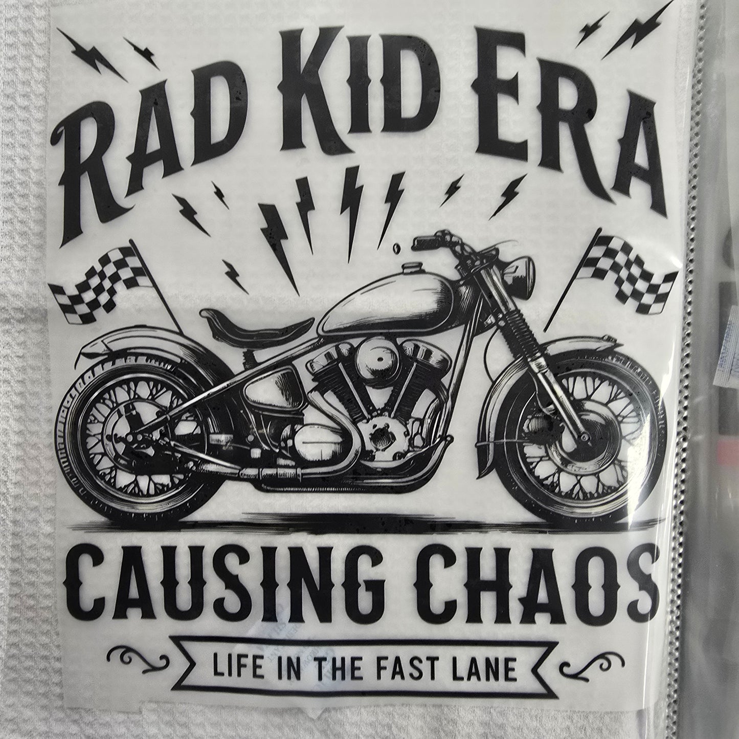 Rad Kid Era Hot Peel Custom Full Color Ready For Press DTF Print Transfer, Direct To Film