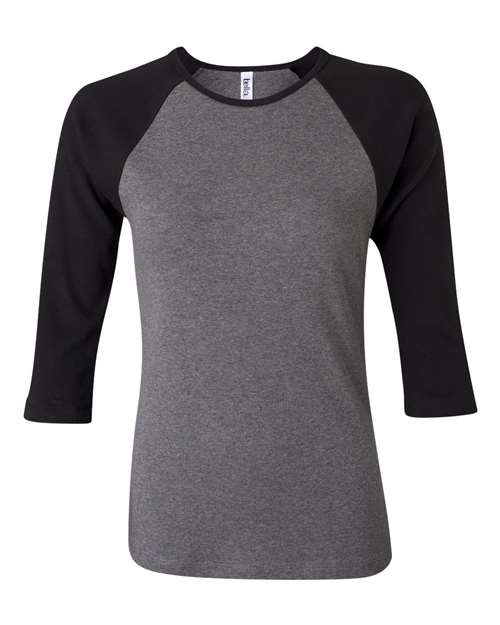 Women’s 1X1 Baby Rib Raglan Three-Quarter Sleeve Tee - 2000