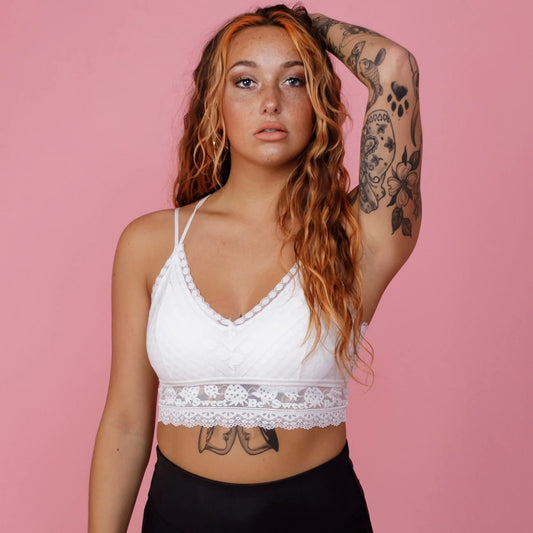 Mallory Lace Mallory Lace Bralette - White Bras Jady K