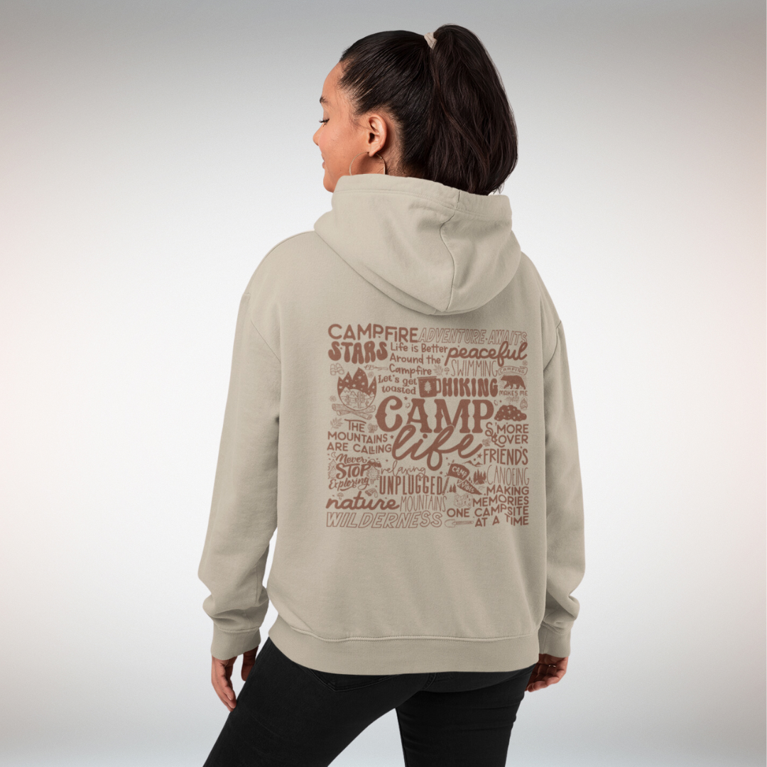 Camp Life Graphic Hoodie Sweatshirt Tea Shirt Shoppe