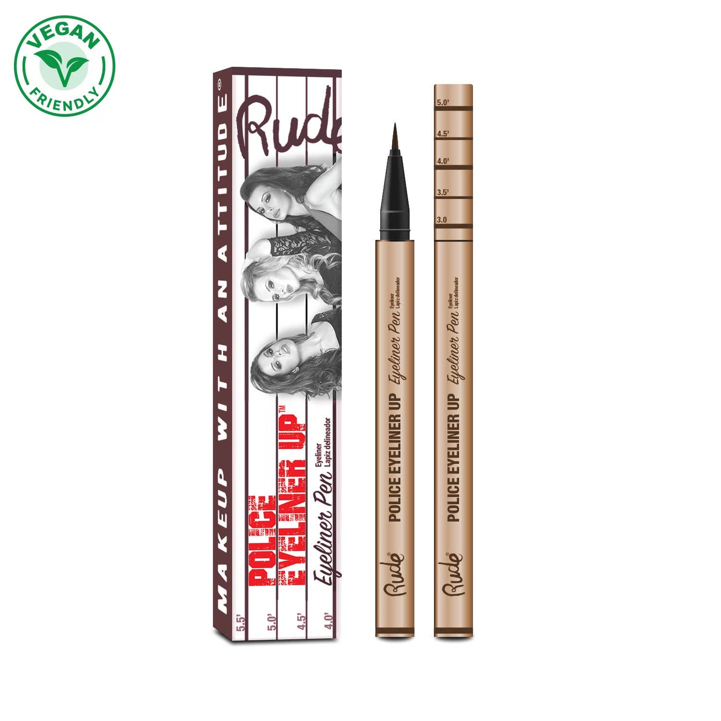 Police Eyeliner Up Eyeliner Pen: Top Dog (White) Rude Cosmetics