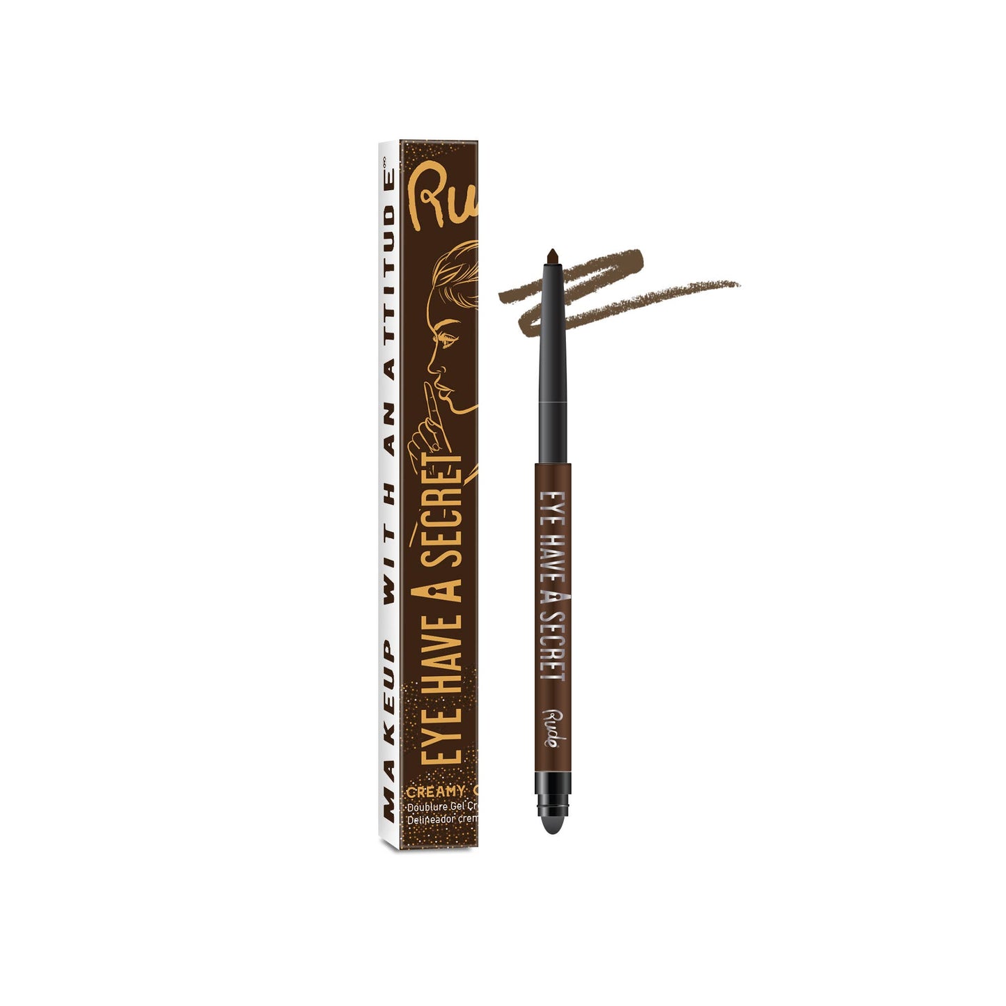 Eye Have A Secret Creamy Gel Liner: Don't Tell (Black) Rude Cosmetics