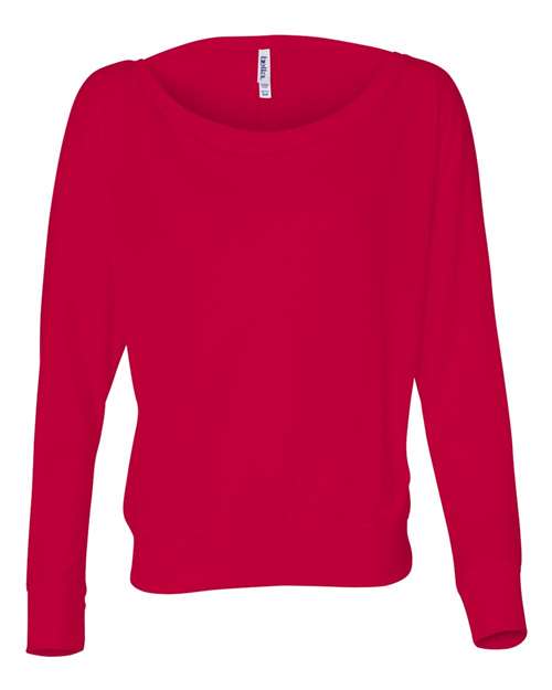 Women’s Flowy Off Shoulder Long Sleeve Tee - 8850