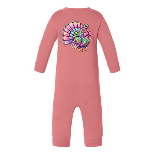 Feathered Fancy Infant Graphic Fleece One-Piece