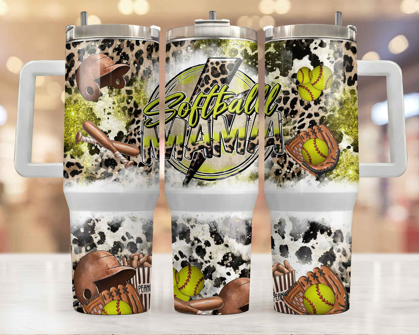 Softball Mama 40oz Tumbler Tumbler Tea-Shirt Shoppe