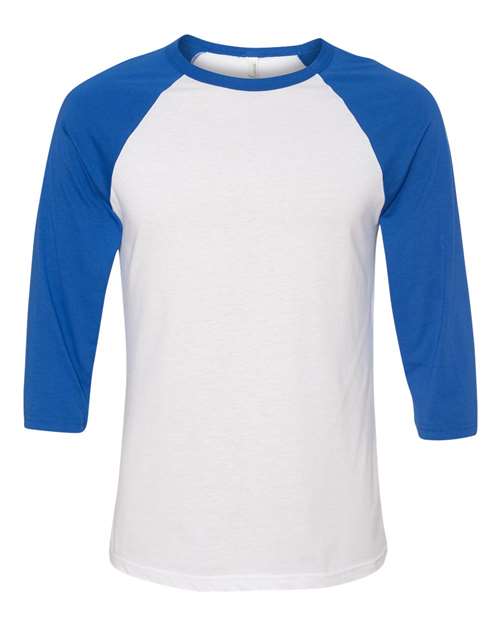 Unisex Three-Quarter Sleeve Baseball Tee - 3200
