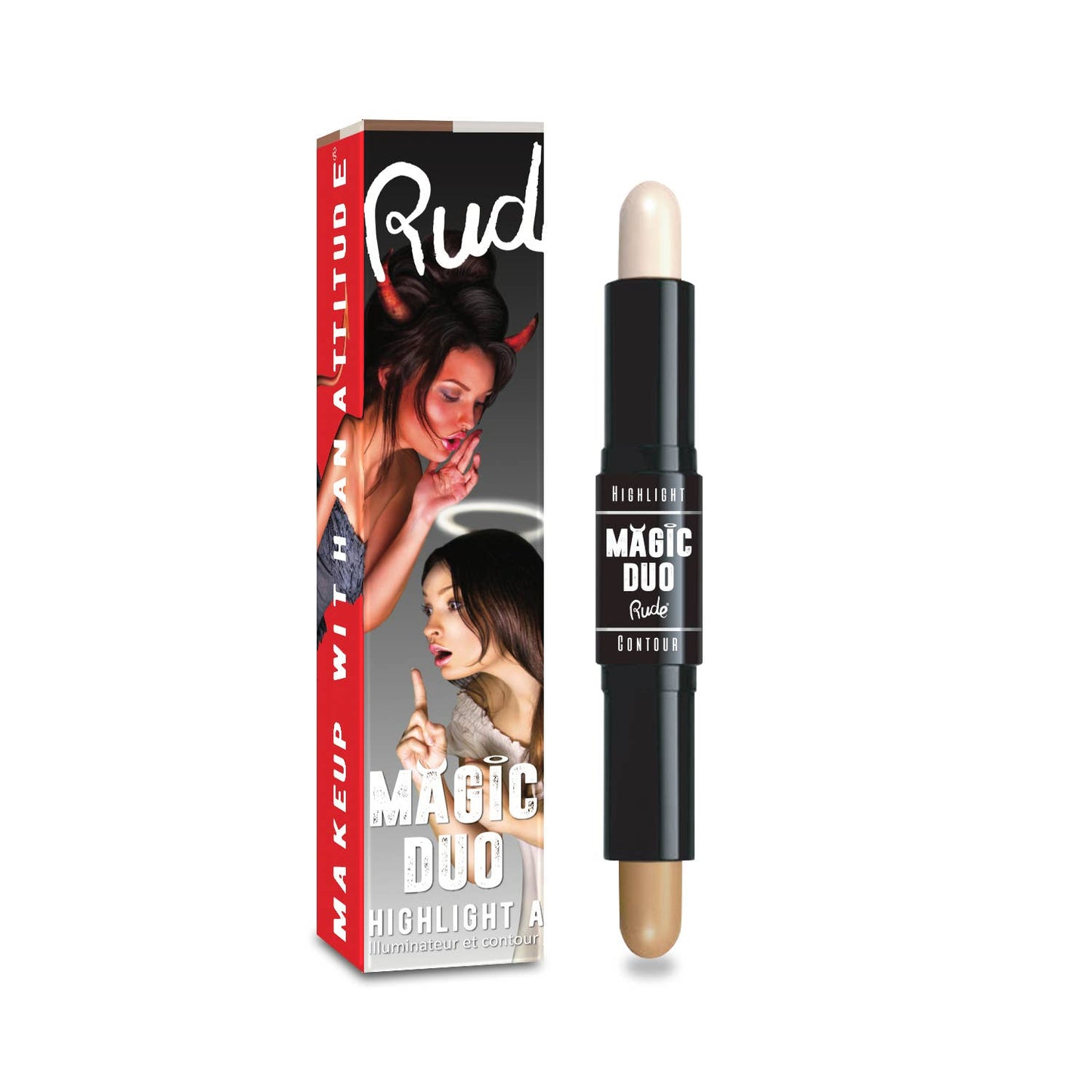 Magic Duo Highlight & Contour: Medium Rude Cosmetics