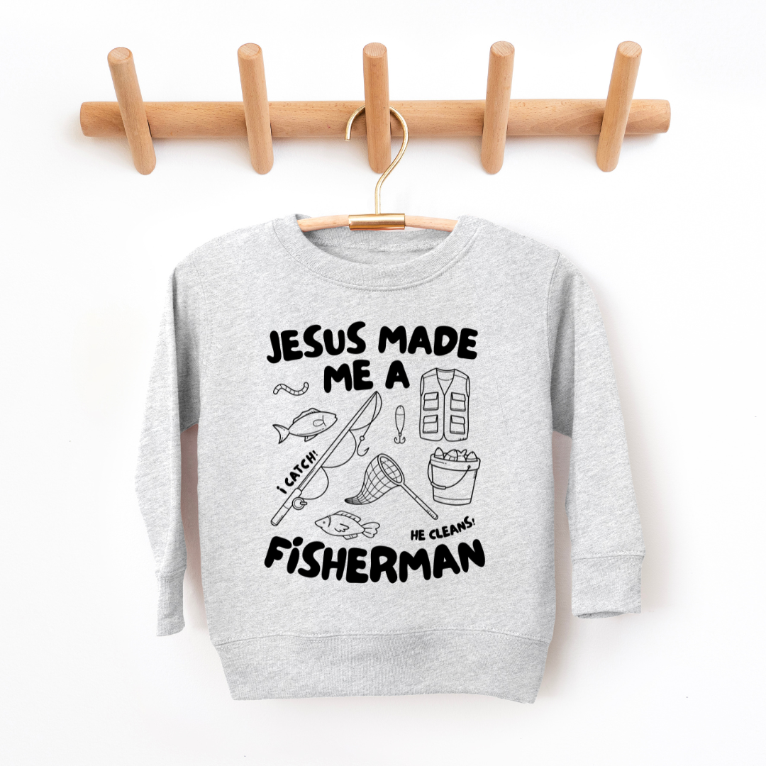 Fisherman Youth & Toddler Sweatshirt Youth Graphic Sweatshirt Tea Shirt Shoppe 2T Heather