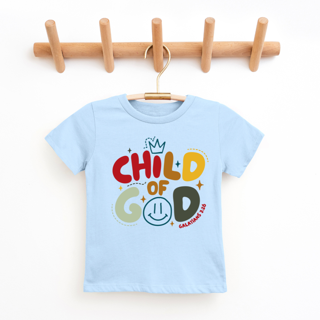 Child Of God Youth & Toddler Graphic Tee Youth Graphic Tee Tea Shirt Shoppe 2T Lt. Blue
